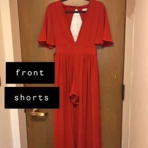 Fiery red colored romper, still has tags!
